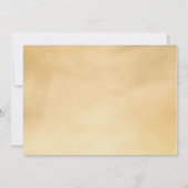 オベビー金ゴールドフェイクジャングル動物ベビーシャワー 招待状 (裏面)