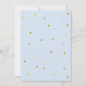 オベビー金ゴールドラブハートカップル赤ちゃんシャワー 招待状 (裏面)