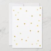 オベビー金ゴールドラブハートカップル赤ちゃんシャワー 招待状 (裏面)