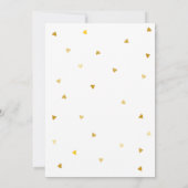 オベビー金ゴールドラブハートベビーシャワー/散水 招待状 (裏面)