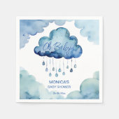 オベビー雲の赤ちゃんシャワーテンプレート スタンダードカクテルナプキン (正面)