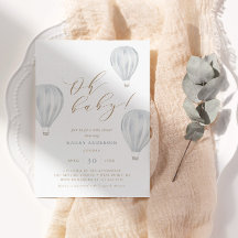 オベビー – 男の子の赤ちゃんシャワー熱気球