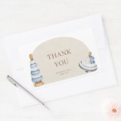 オベビーBoho木製ブロックとおもちゃありがとう 長方形シール (封筒)