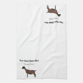 オベルハスパーソナライズされたリ乳業ヤギ キッチンタオル (縦)