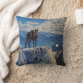 オベルハルシパックヤギ/アイダホ山脈/詩/c/ハートT クッション (ブランケット)