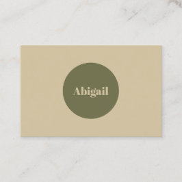 オベレモダンオリーブブランチビジネスカード 名刺