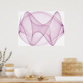 オペアートサイン曲線2紫 ポスター (キッチン)