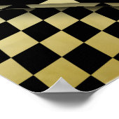 オペアート市松模様にハート ポスター (角)