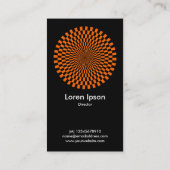 オペアート – オレンジとブラック 名刺 (裏面)