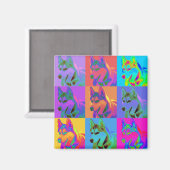 オペアート – シベリア・ハスキー マグネット (正面/裏面)