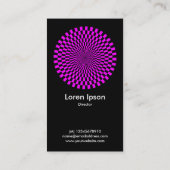 オペアート – マゼンタとブラック 名刺 (裏面)