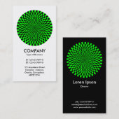 オペアート – 緑と黒 名刺 (正面/裏面)