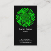 オペアート – 緑と黒 名刺 (裏面)