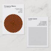 オペアート – 黒とオレンジ 名刺 (正面/裏面)