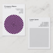 オペアート – 黒と薄い紫 名刺 (正面/裏面)