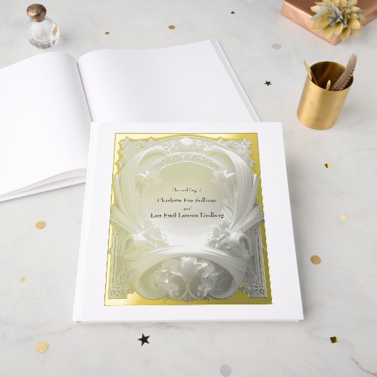 オペティ金ゴールドモチーフアトリエ ゲストブック (正面見開き)