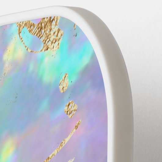 オペフェイクル写真に対する箔効果 ピックルボールラケット (左詳細)