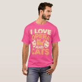 オペラが大好きで、猫が可愛い猫猫好き Tシャツ (正面フル)