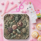 オペラのオープレンス – ゴシック様式のフローラバロック枕 ペーパープレート (パーティー)