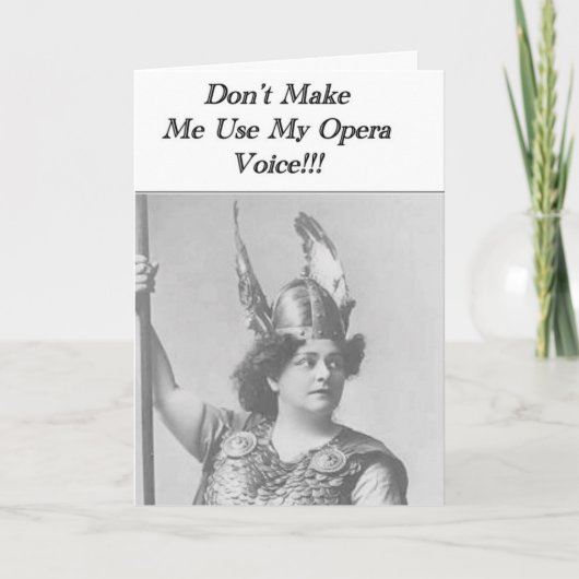 オペラの声を使う羽目にさせないで カード (正面)