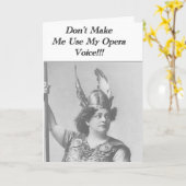 オペラの声を使う羽目にさせないで カード (黄色い花)