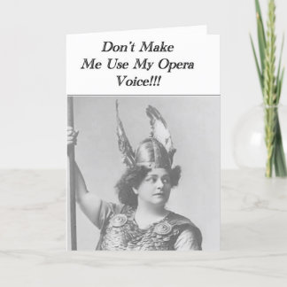オペラの声を使う羽目にさせないで カード