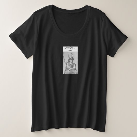 オペラの声 プラスサイズTシャツ (デザイン正面)