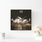 オペラの夜 スクエア壁時計 (ホーム)