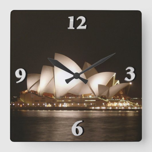 オペラの夜 スクエア壁時計 (正面)