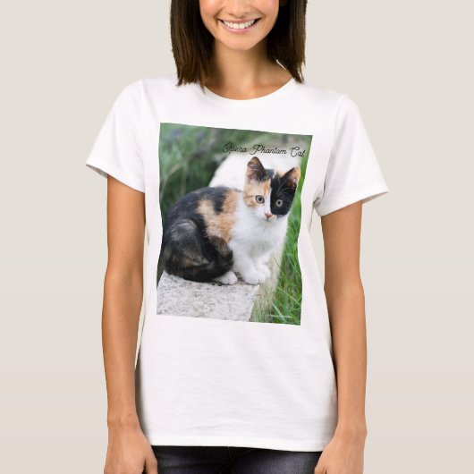 オペラの幻影猫 Tシャツ (正面)