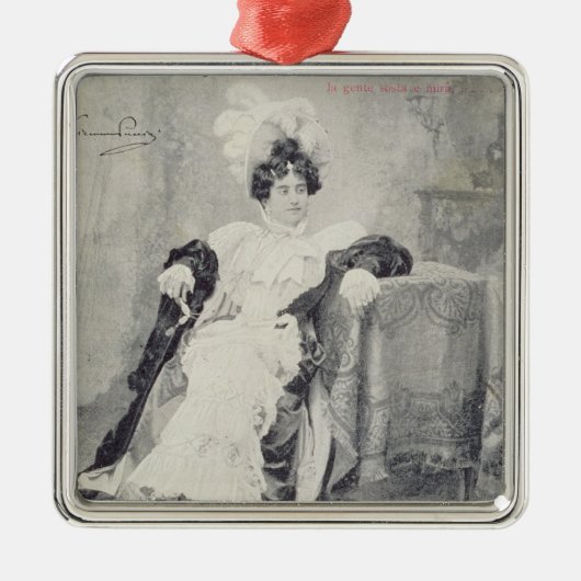 オペラの行為IIからの場面「La Boheme メタルオーナメント (正面)