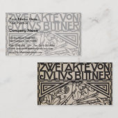 オペラへのスコアのためのKoloman Moser-の封筒 名刺 (正面/裏面)