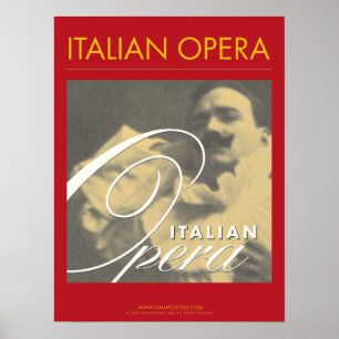 オペラエンリコ・カルーソーイタリアンなポスター ポスター