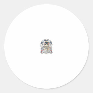 オペラクラシック音楽 猫 かわいい猫 Tシャツ デザイン ラウンドシール