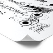 オペラグラス1888パテントアートホワイト紙 ポスター (角)