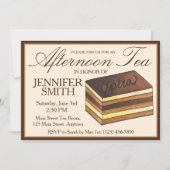 オペラケーキのウェディングシャワー アフヌーンティーパーティー 招待状 (正面)