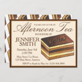 オペラケーキのウェディングシャワー アフヌーンティーパーティー 招待状 (正面/裏面)