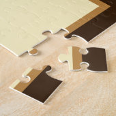 オペラケーキペストリフランスのーパティスリーのデザート食品 ジグソーパズル (側面)