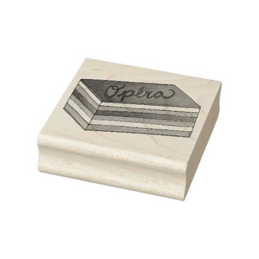 オペラケーキペストリフランスのーパティスリーのデザート食品 ラバースタンプ (スタンプ)