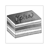 オペラケーキペストリフランスのーパティスリーのデザート食品 ラバースタンプ (インプリント)