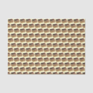 オペラケーキペストリフランスのーパティスリーのデザート食品 薄葉紙