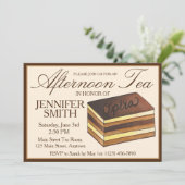 オペラケーキ ウェディングシャワー アフタヌーンティーパーティー 招待状 (スタンド正面)