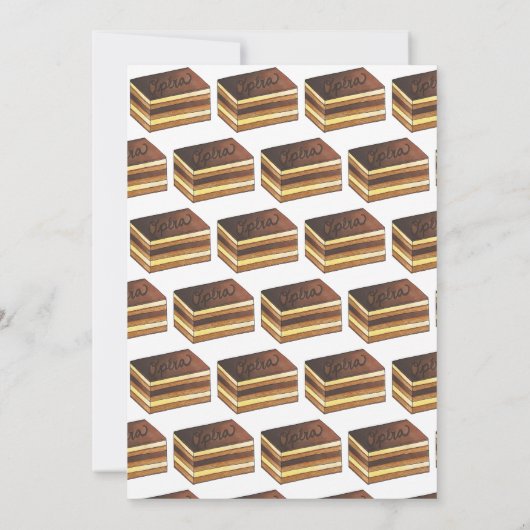 オペラケーキ ウェディングシャワー アフタヌーンティーパーティー 招待状 (裏面)