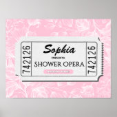 オペラシャワーパーソナライズされたおもしろいバスルームプリント ポスター (正面)