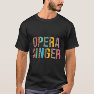 オペラシンガーカラフルレオパード Tシャツ