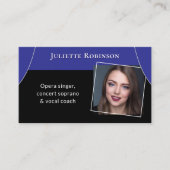 オペラシンガー歌唱先生ミュージシャンQRコード 名刺 (正面)