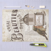 オペラソング音楽ロビンバードバードケージのデコパージュ 薄葉紙 (クラフト)