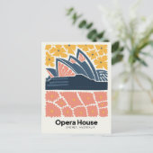 オペラハウスシドニーオーストラリア旅行フローラアート ポストカード (スタンド正面)