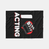 オペラブロードウェイステージ俳優演劇女優I Love フリースブランケット (正面(横))