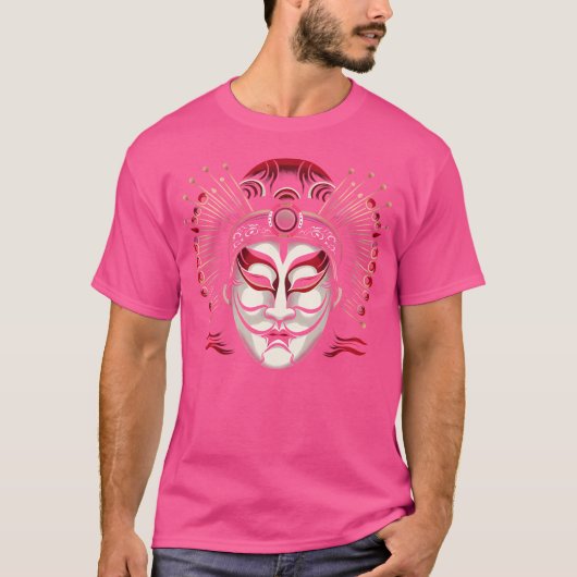 オペラマスク中国のFのための複雑な文化デザイン Tシャツ (正面)